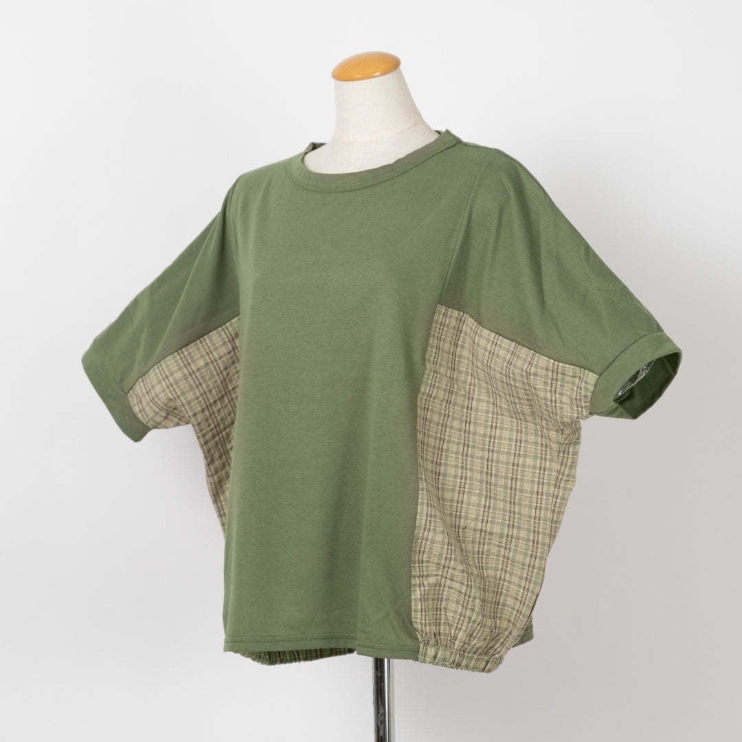 脇チェックドルマンプルオーバー (10020841029764)