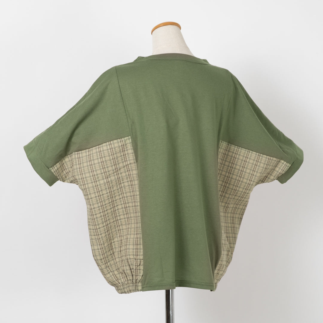 脇チェックドルマンプルオーバー (10020841029764)