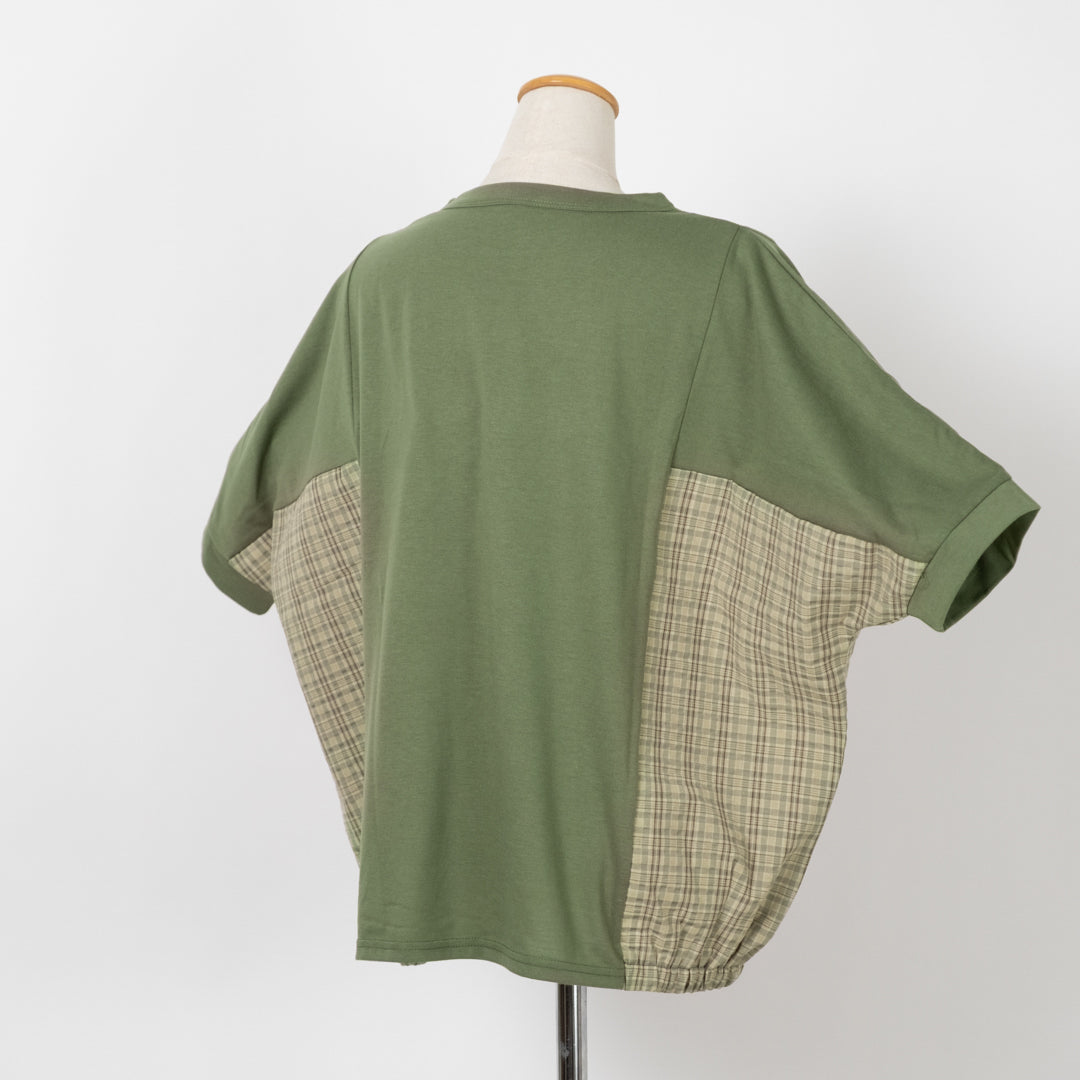 脇チェックドルマンプルオーバー (10020841029764)