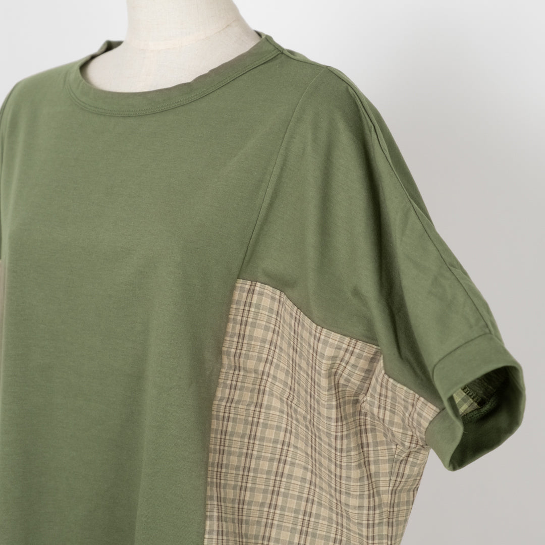 脇チェックドルマンプルオーバー (10020841029764)