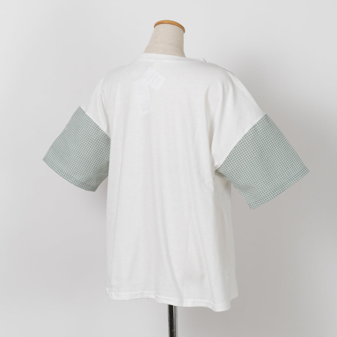 異素材配色Tシャツ (10020846829700)