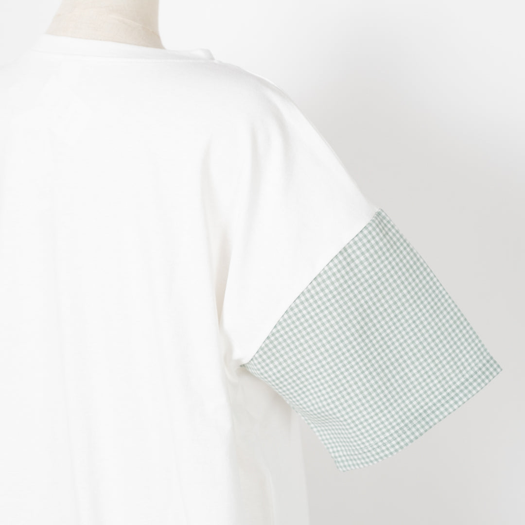 異素材配色Tシャツ (10020846829700)