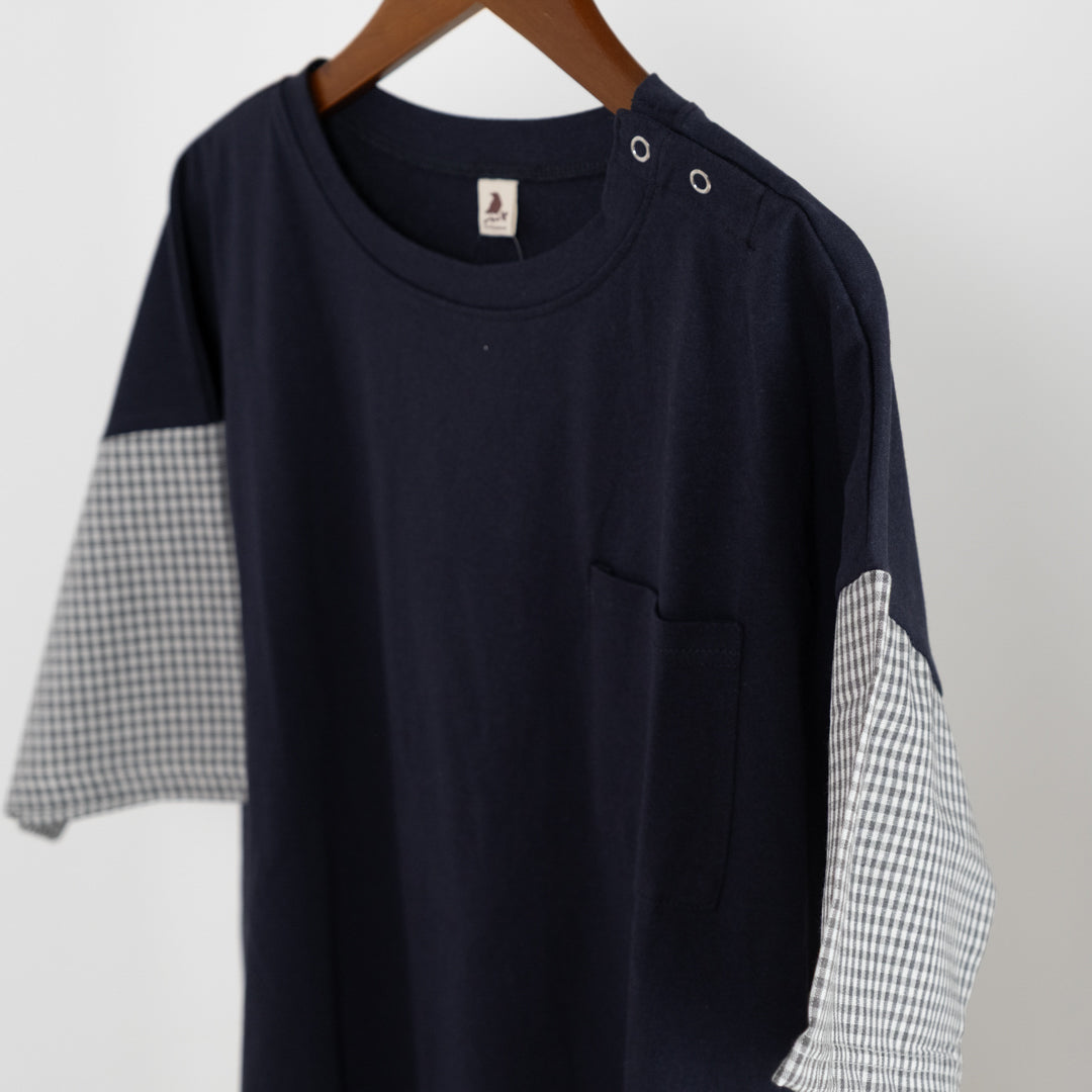 異素材配色Tシャツ (10020846829700)