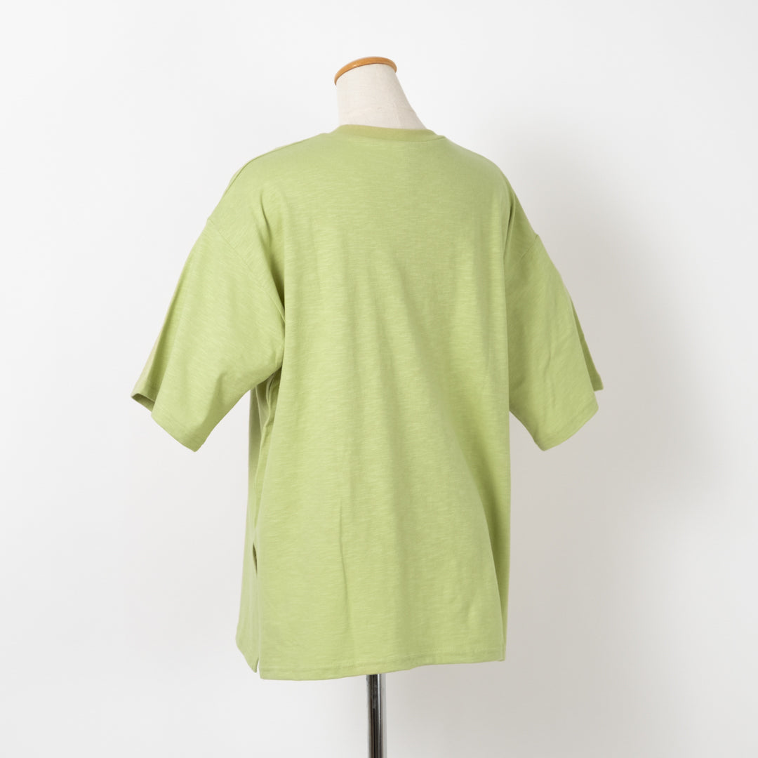 ブーケ線画刺しゅうチュニックTシャツ (10024809234564)