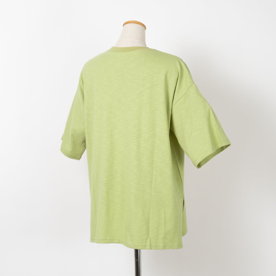 ブーケ線画刺しゅうチュニックTシャツ (10024809234564)