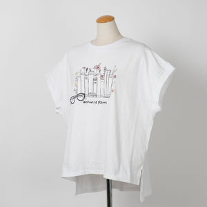 本とお花Tシャツ (10027373920388)
