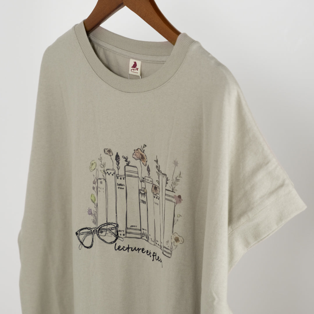 本とお花Tシャツ (10027373920388)