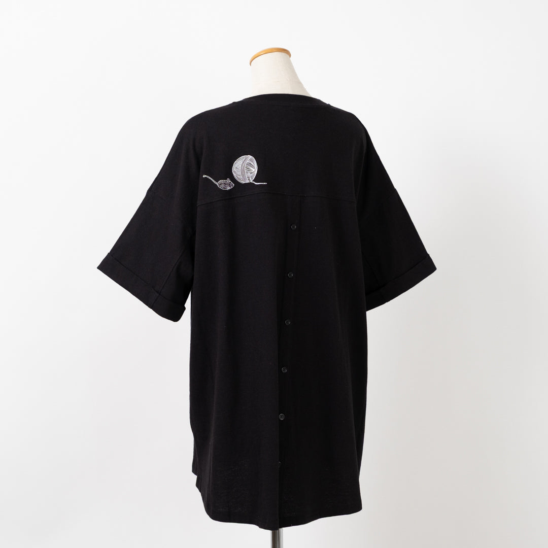 ひょっこり猫Tシャツ (10027363401860)
