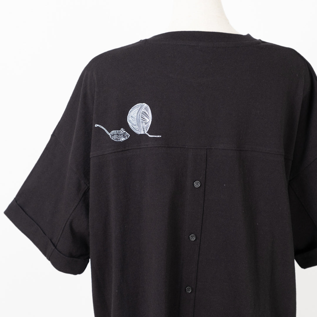 ひょっこり猫Tシャツ (10027363401860)