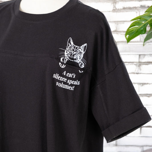 ひょっこり猫Tシャツ (10027363401860)