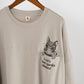 ひょっこり猫Tシャツ (10027363401860)