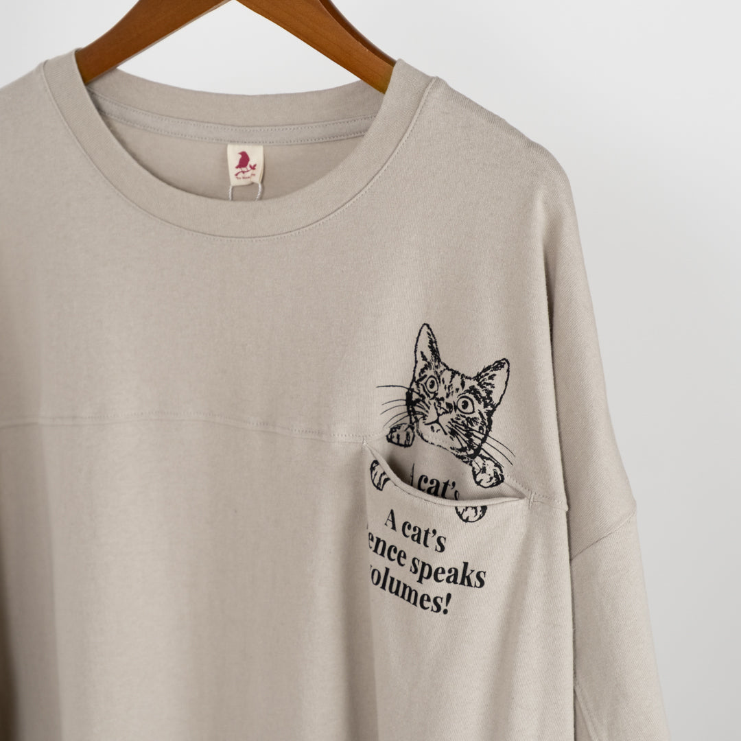 ひょっこり猫Tシャツ (10027363401860)