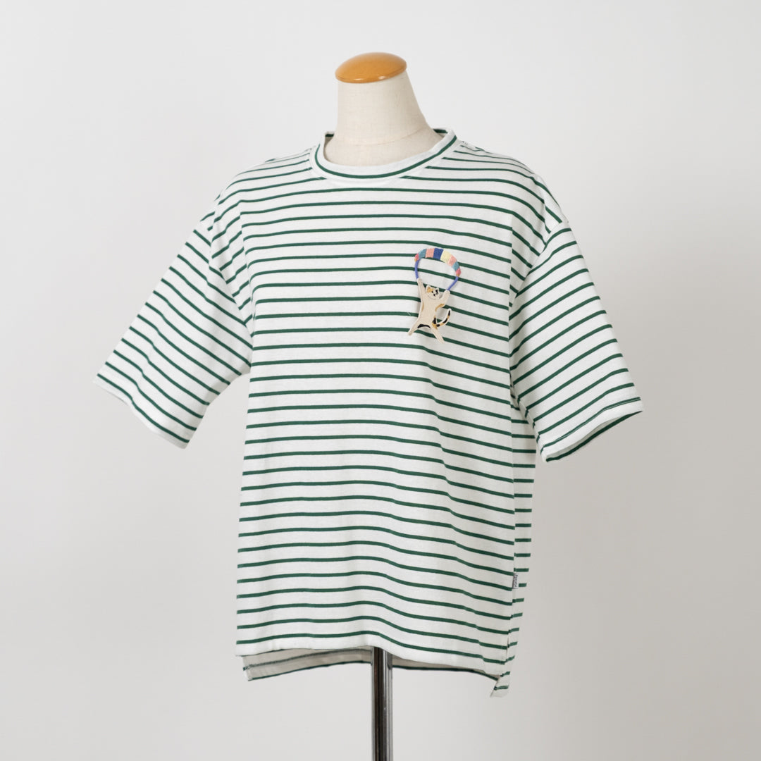 パラシュートぶらぶら猫Ｔシャツ (10032792436868)