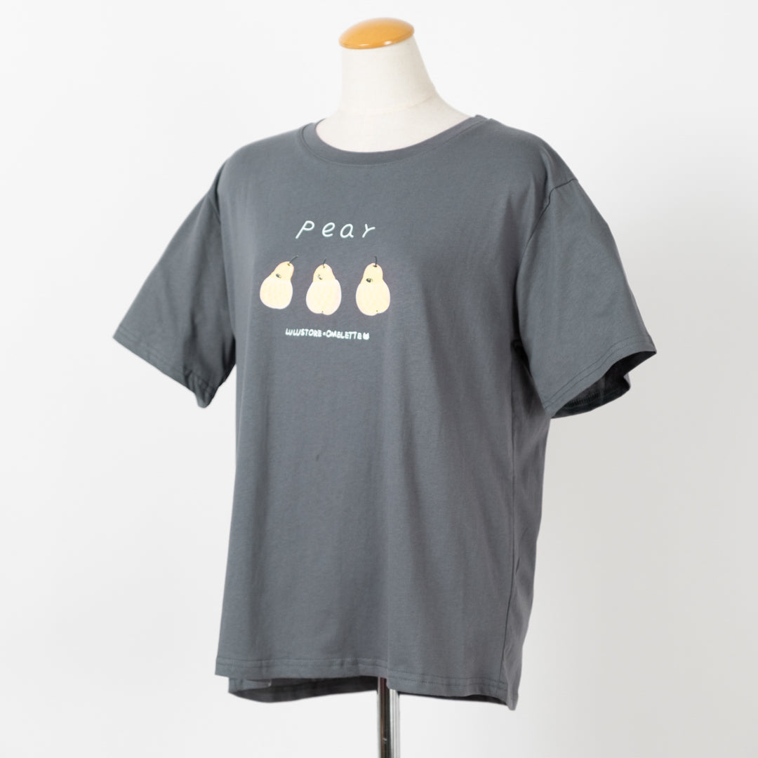 ほっこり梨のプリントＴシャツ (10045868015748)