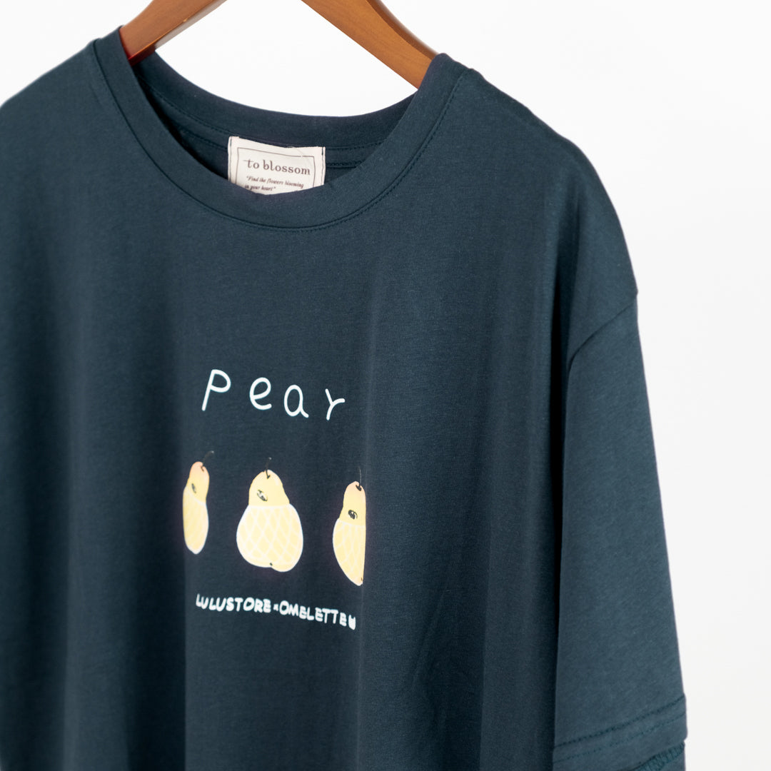 ほっこり梨のプリントＴシャツ (10045868015748)