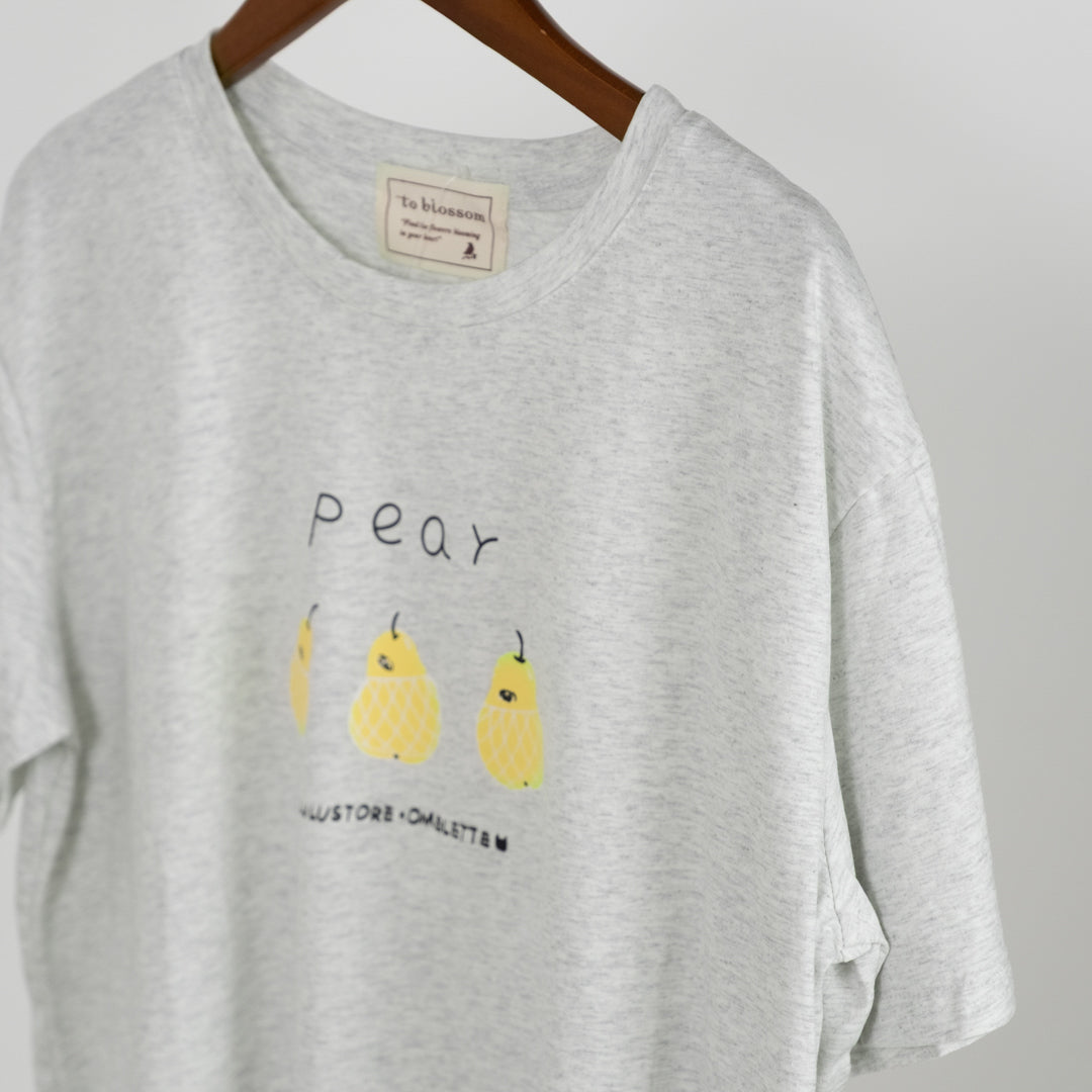 ほっこり梨のプリントＴシャツ (10045868015748)