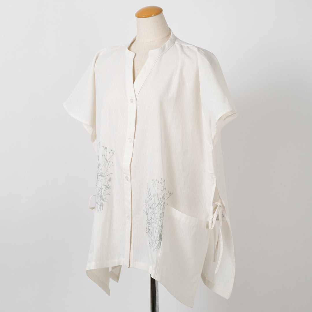 両脇リボンモダンflowerブラウス (10049474396292)