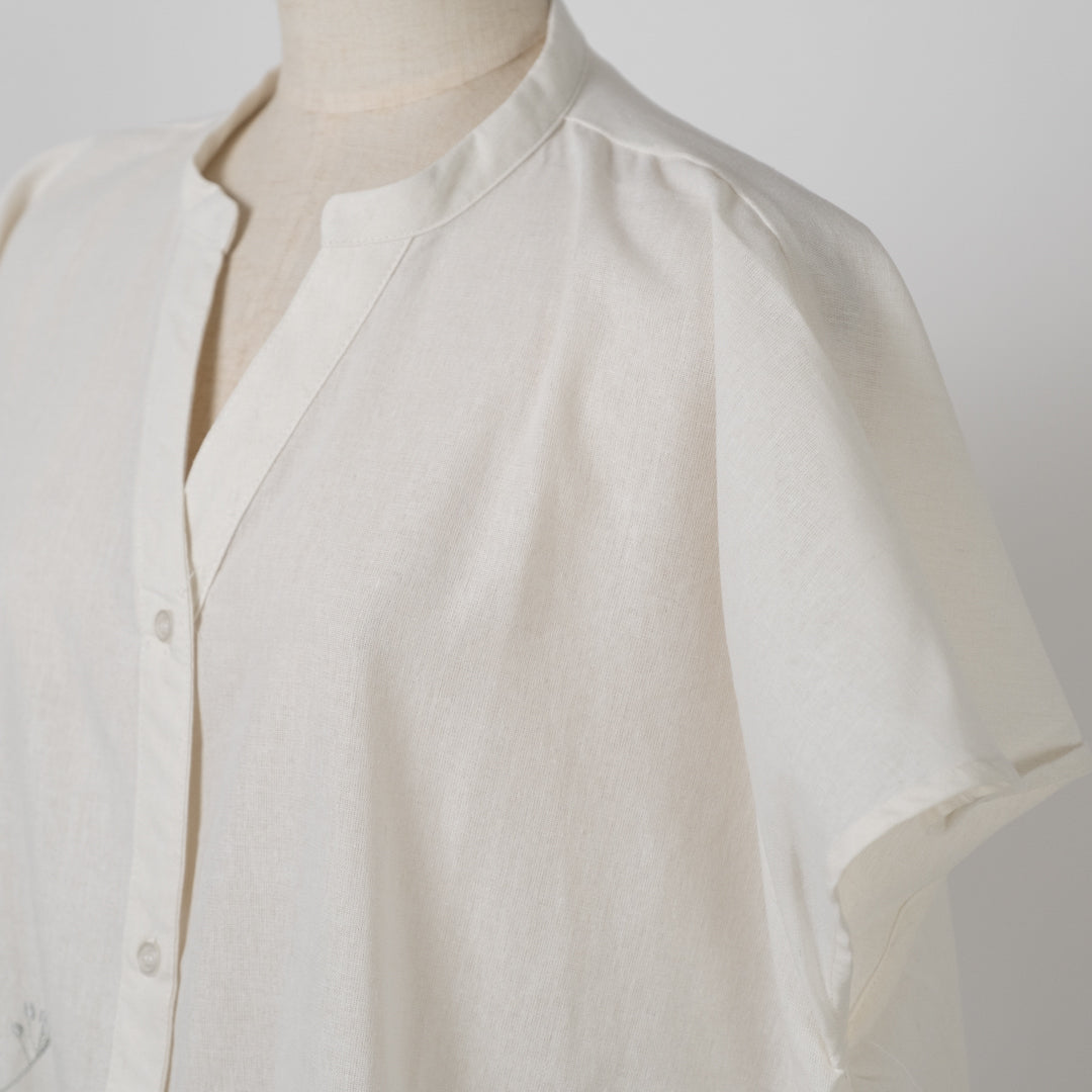 両脇リボンモダンflowerブラウス (10049474396292)