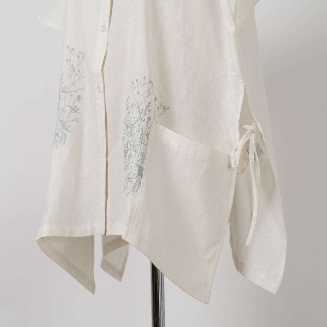 両脇リボンモダンflowerブラウス (10049474396292)