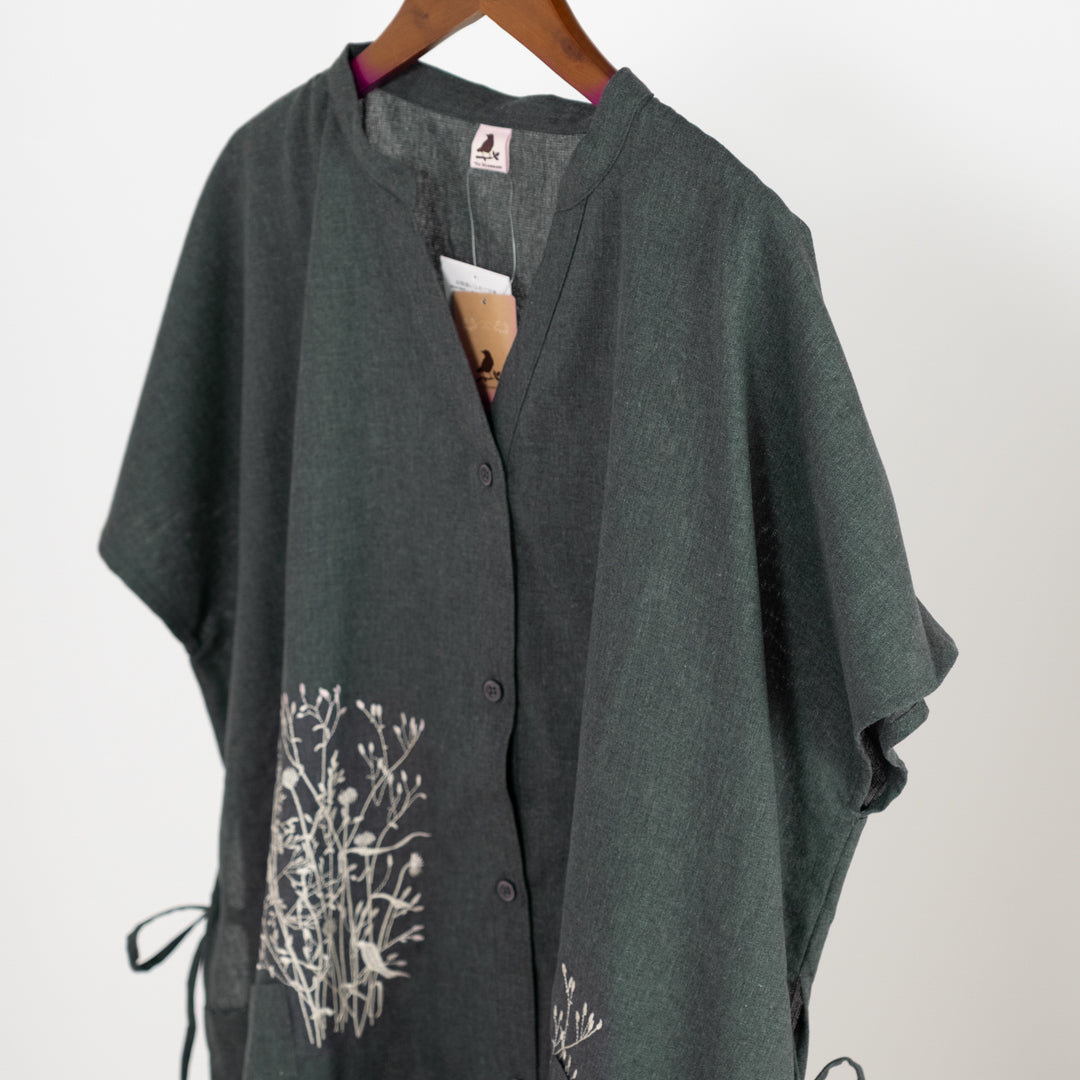 両脇リボンモダンflowerブラウス (10049474396292)