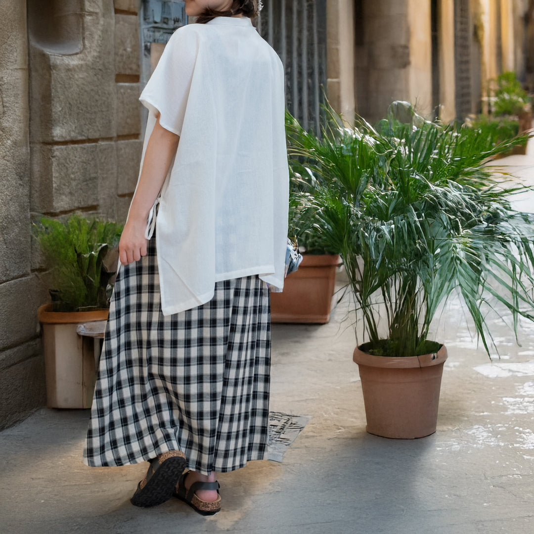 両脇リボンモダンflowerブラウス (10049474396292)