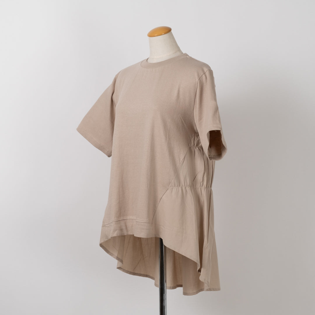 後ろティアード布帛切替チュニック (10055122190468)