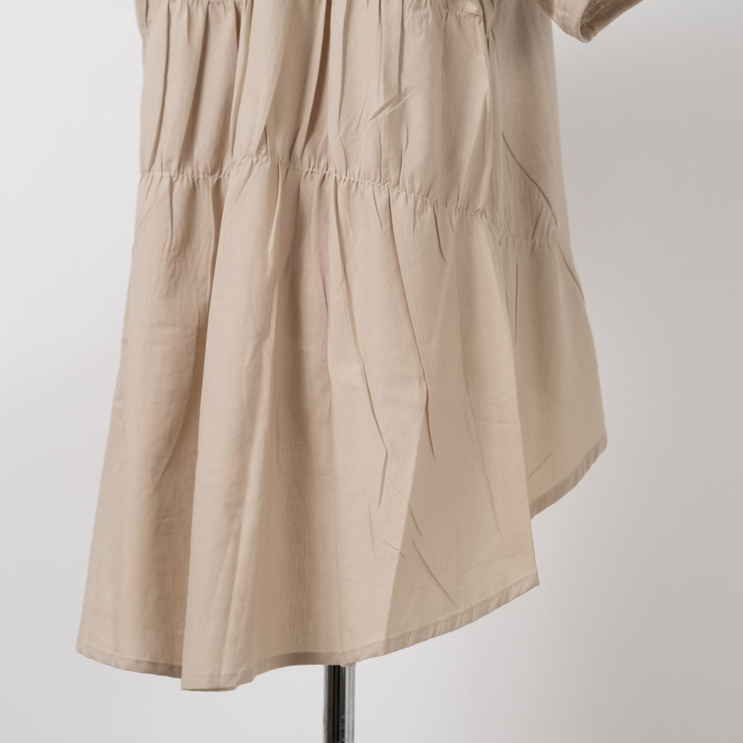 後ろティアード布帛切替チュニック (10055122190468)