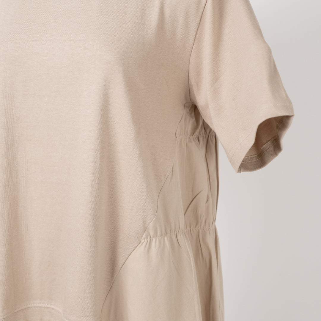 後ろティアード布帛切替チュニック (10055122190468)