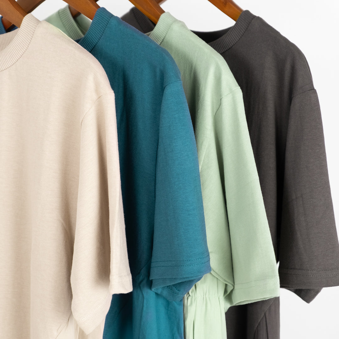 後ろティアード布帛切替チュニック (10055122190468)