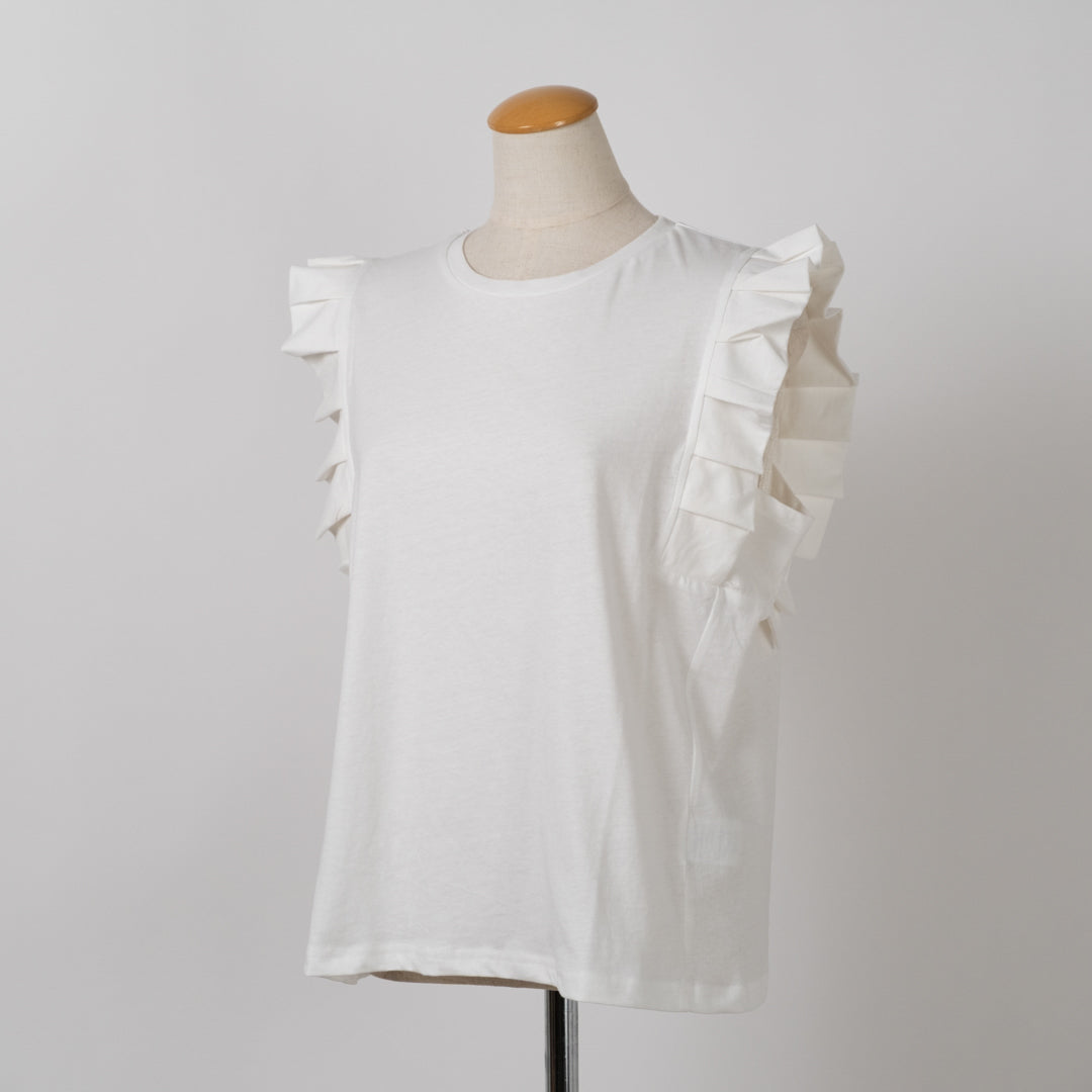 プリーツ袖タンクトップ (10055153811588)