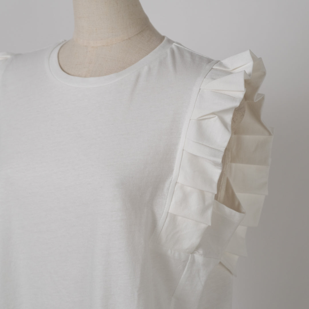 プリーツ袖タンクトップ (10055153811588)