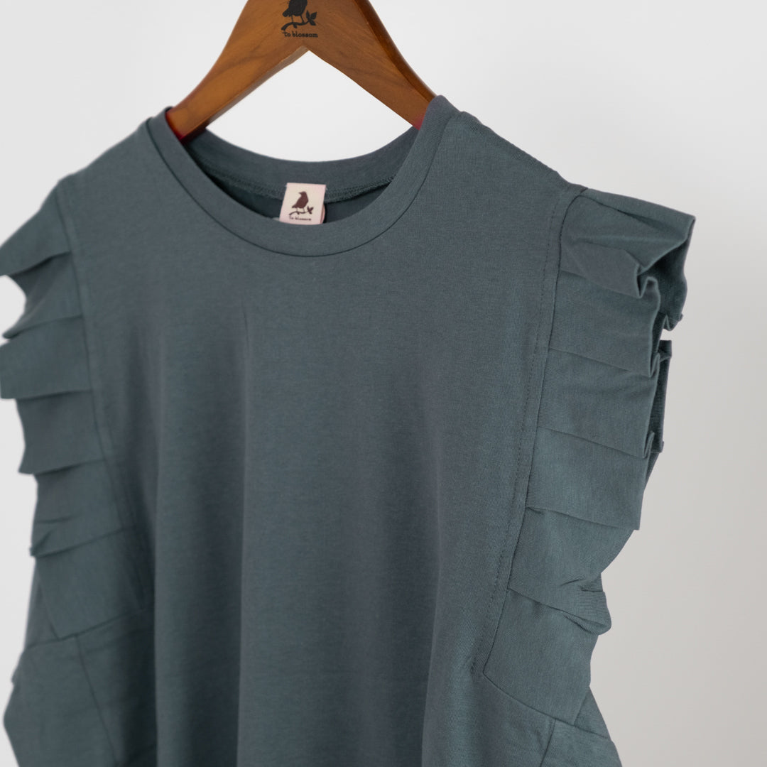 プリーツ袖タンクトップ (10055153811588)