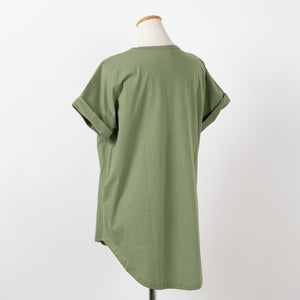 クルー裾ラウンドTシャツ (10055144538244)