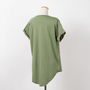 クルー裾ラウンドTシャツ (10055144538244)