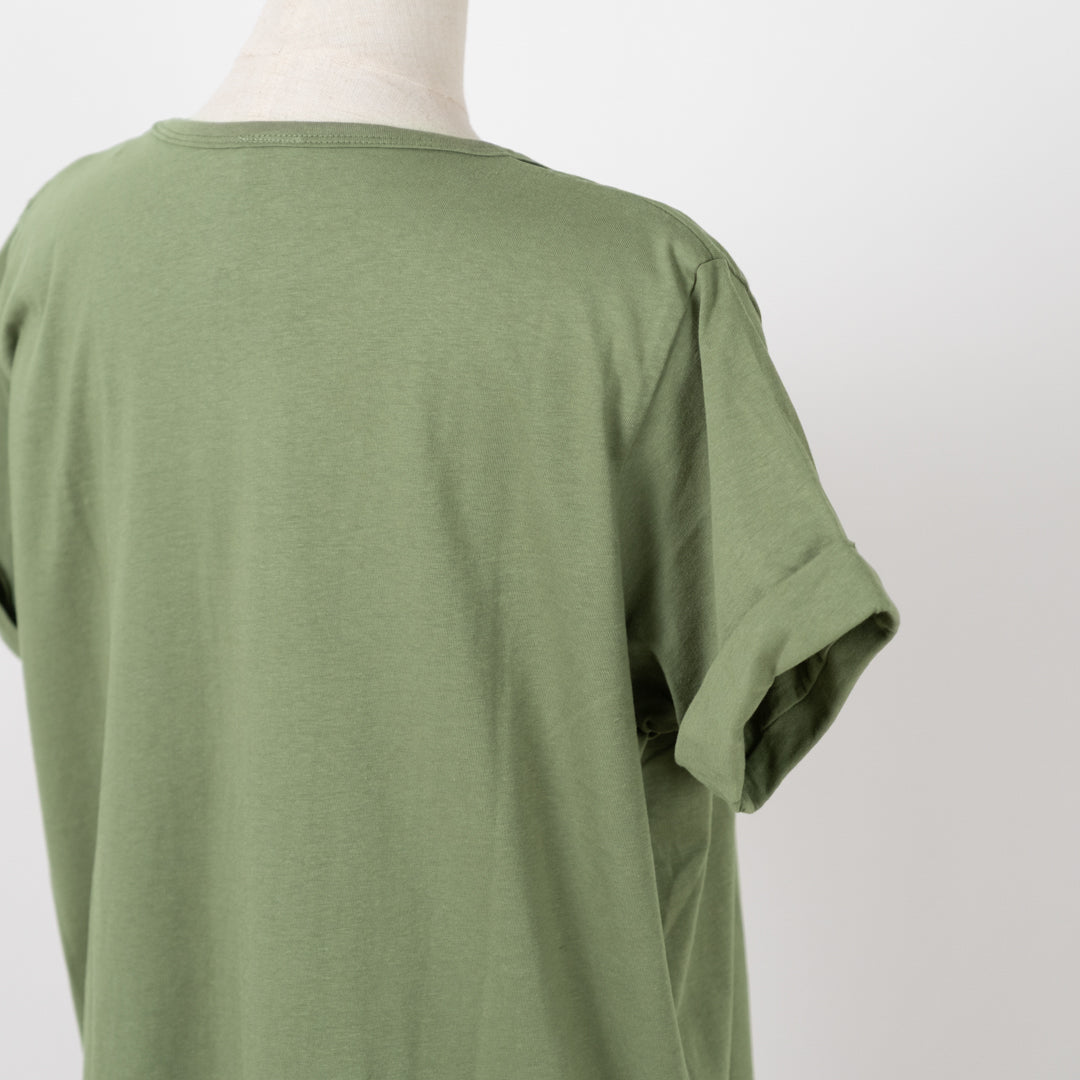 クルー裾ラウンドTシャツ (10055144538244)