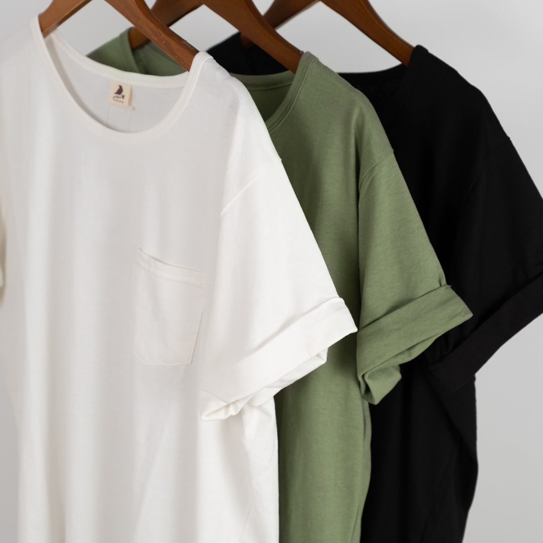 クルー裾ラウンドTシャツ (10055144538244)