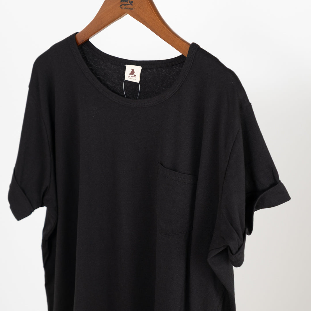 クルー裾ラウンドTシャツ (10055144538244)