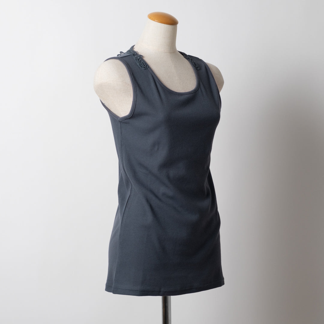 backレースリブタンクトップ (10055174291588)