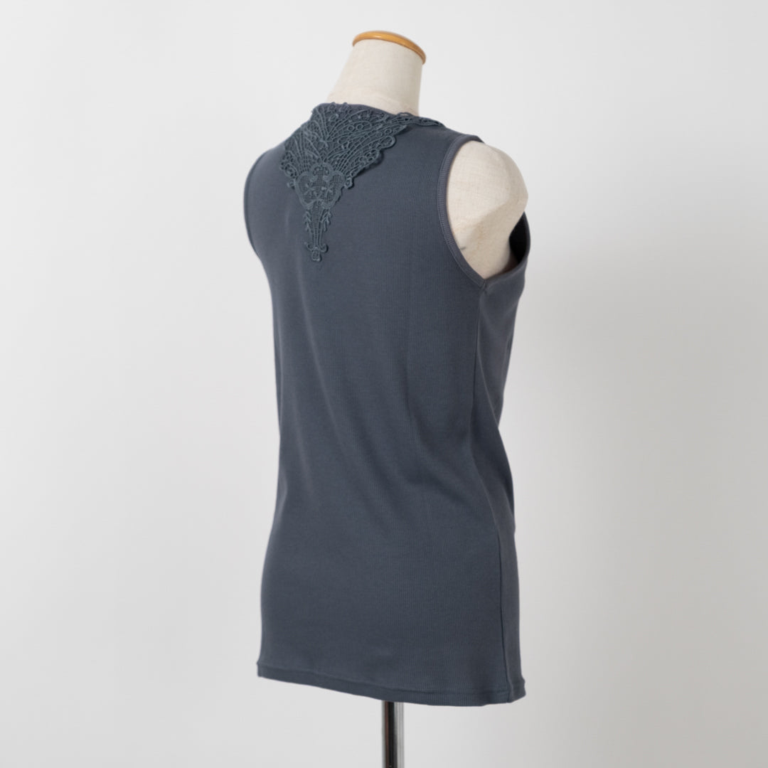 backレースリブタンクトップ (10055174291588)