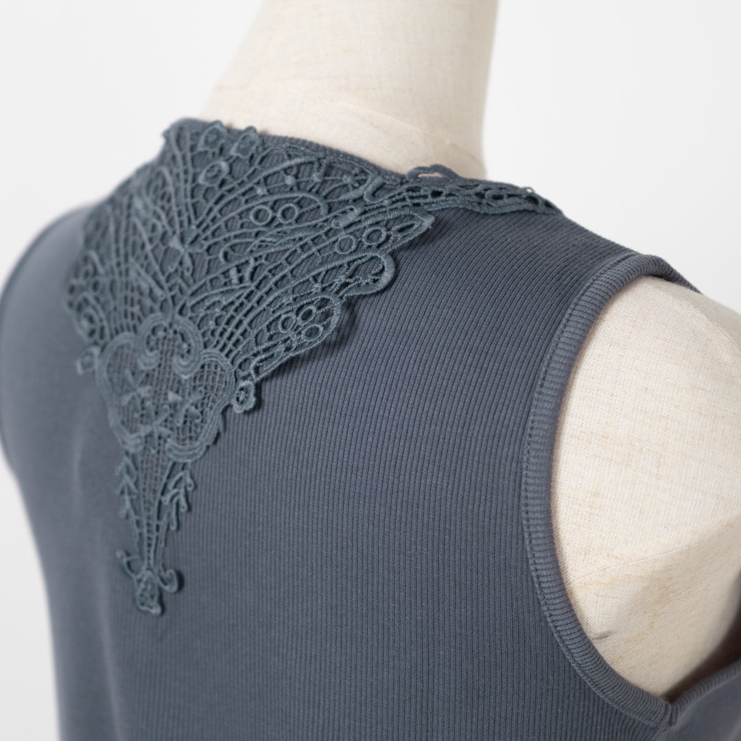 backレースリブタンクトップ (10055174291588)