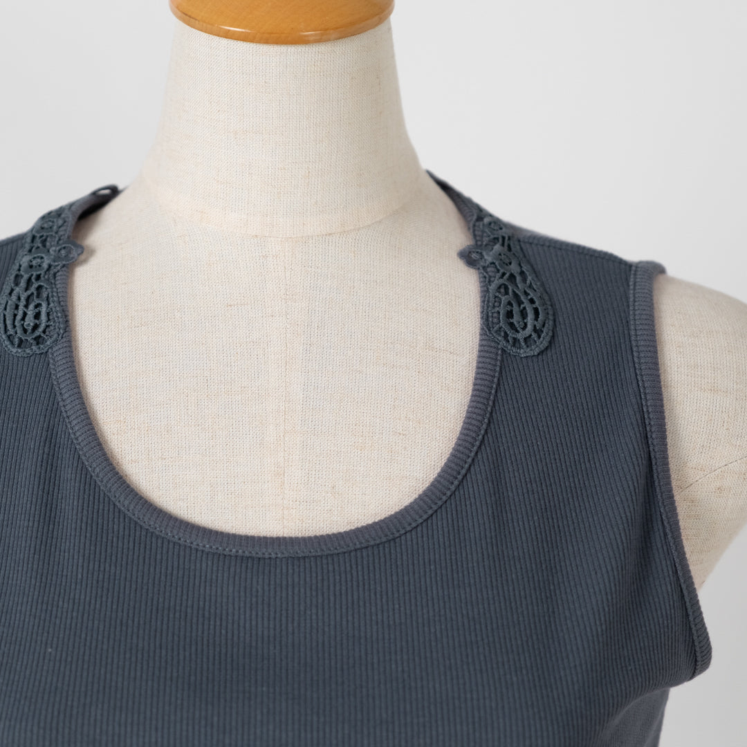 backレースリブタンクトップ (10055174291588)