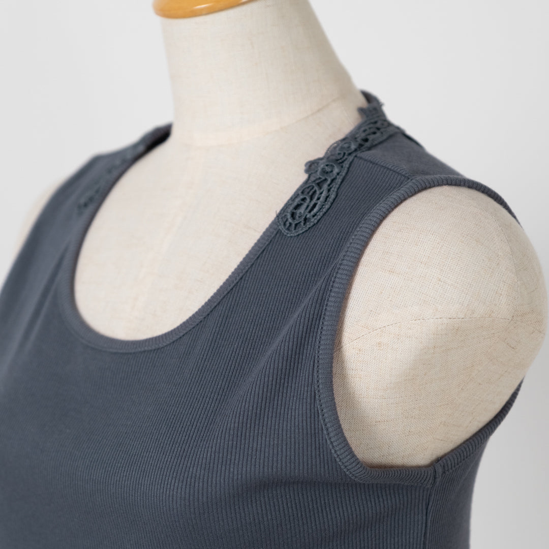 backレースリブタンクトップ (10055174291588)