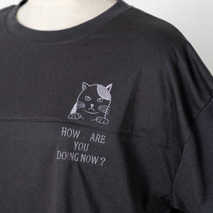 猫刺しゅう入りTシャツ (10060216336516)