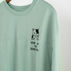 猫刺しゅう入りTシャツ (10060216336516)