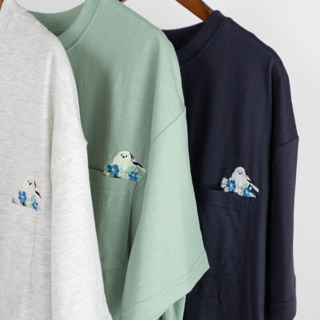 シマエナガポケットTシャツ (10060190908548)
