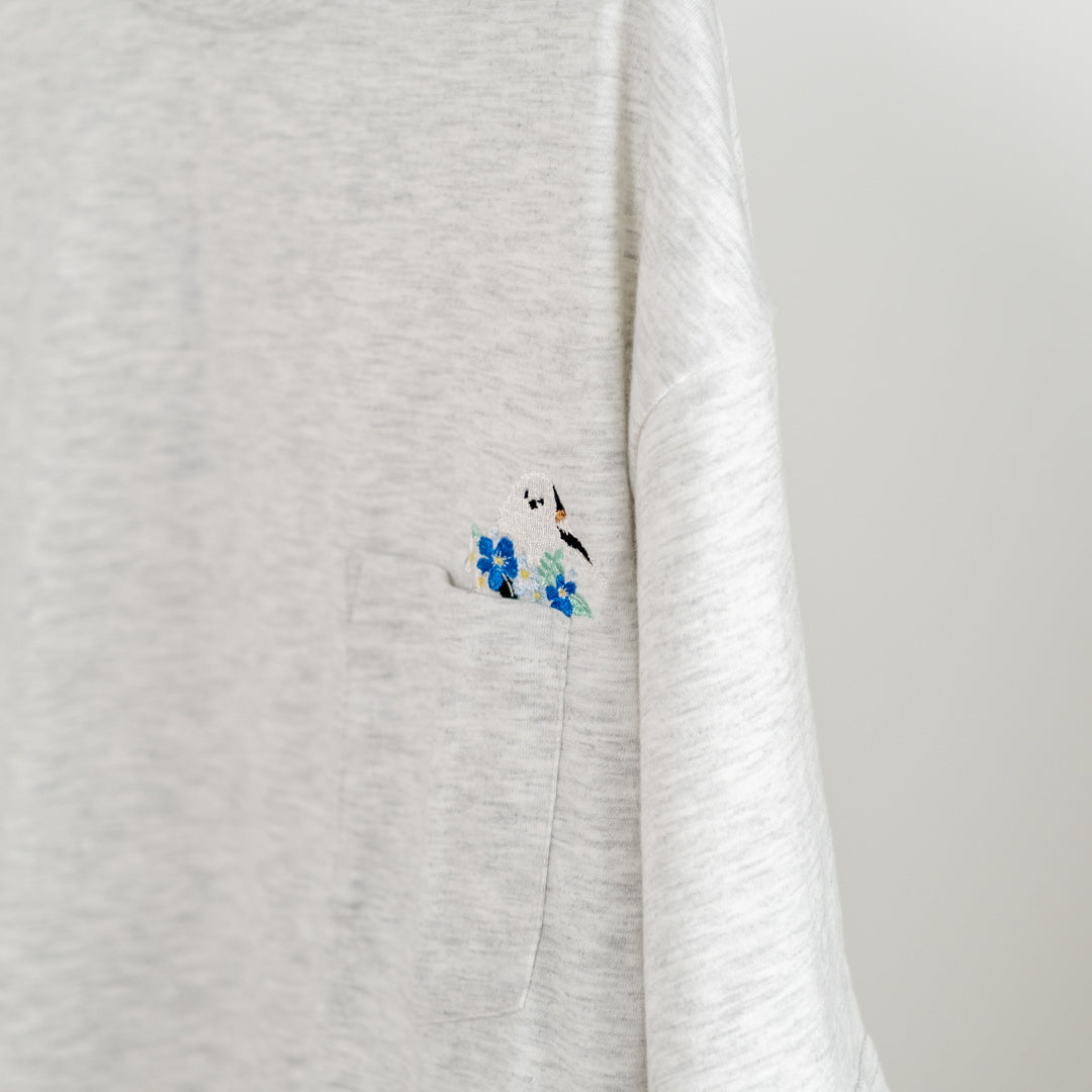 シマエナガポケットTシャツ (10060190908548)