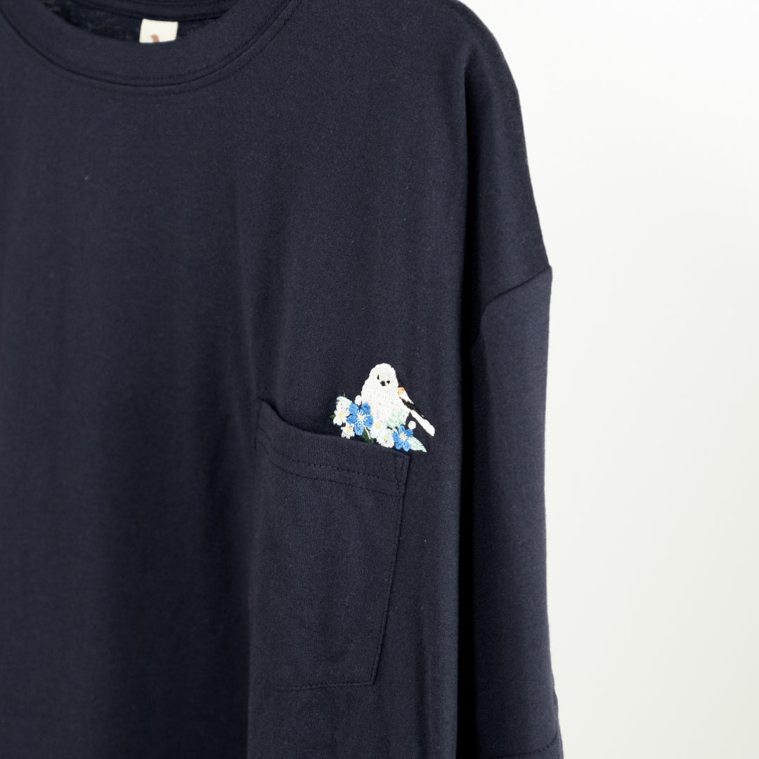 シマエナガポケットTシャツ (10060190908548)