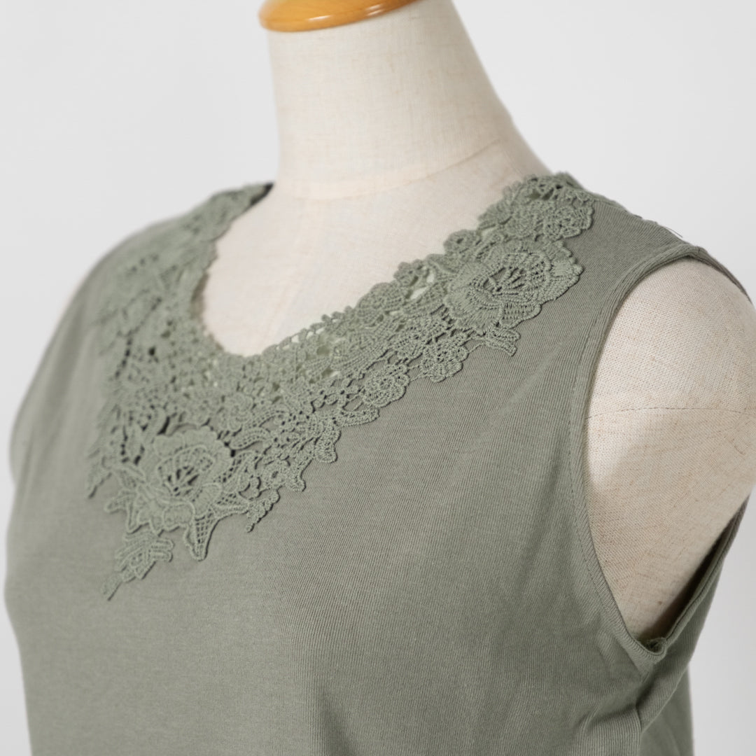 モチーフレースタンクトップ (10068200751236)