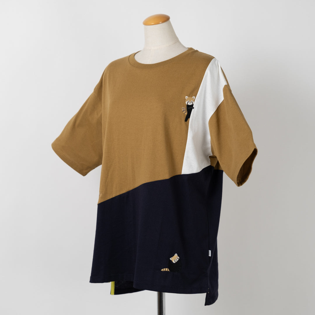 気ままなレッサーパンダ配色Tシャツ (10060285870212)