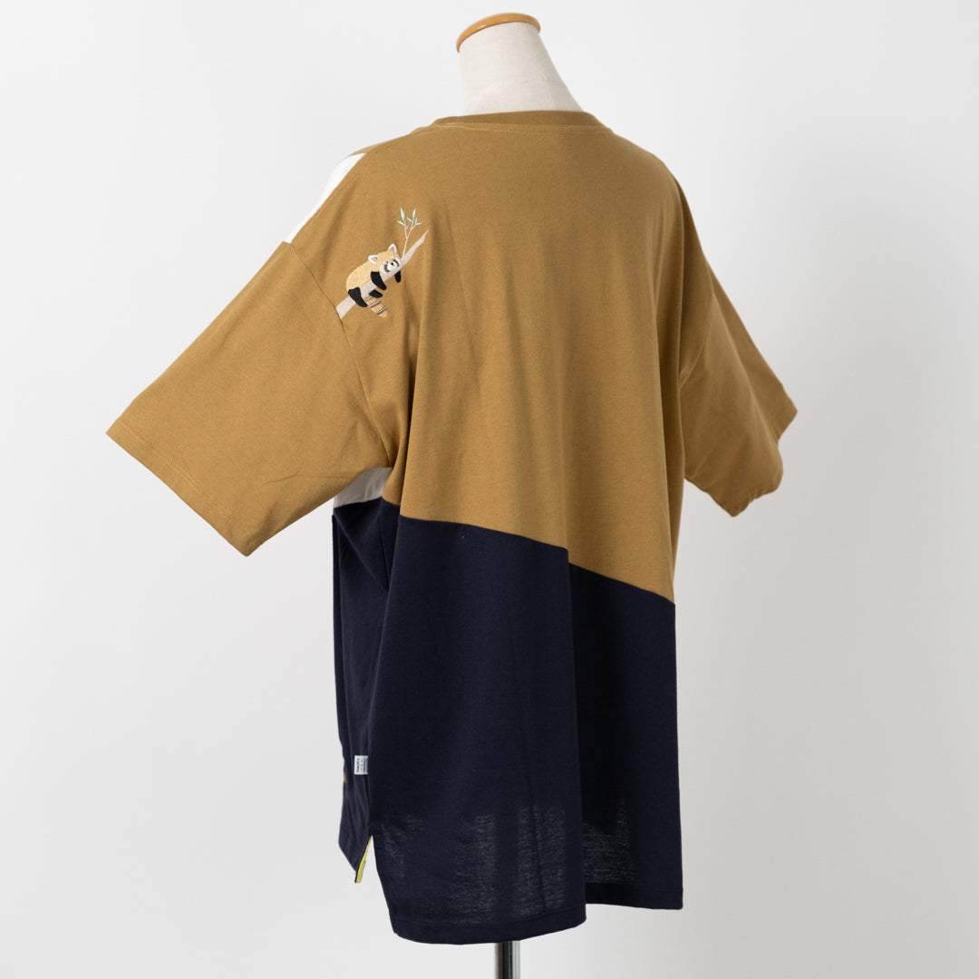 気ままなレッサーパンダ配色Tシャツ (10060285870212)